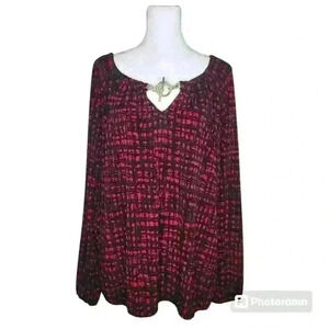 Michael Michael Kors women's red and black blouse size medium